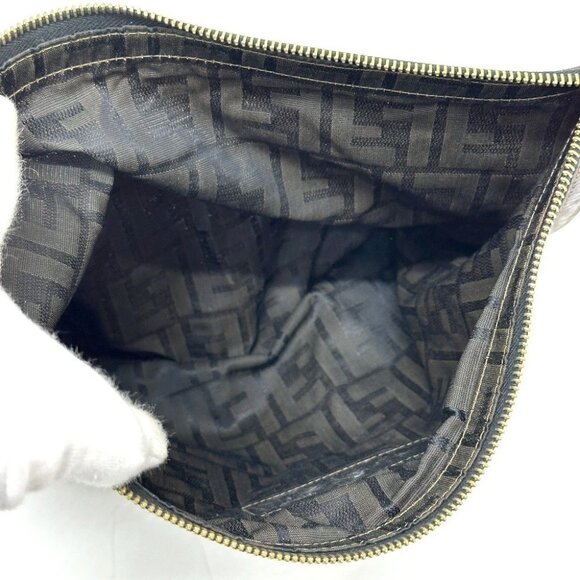 FENDI Zucca pattern Flat Bag Cluch Bag Canvas Brown - Picture 4 of 12